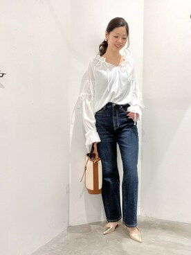 「YECCA VECCA（イェッカヴェッカ）のアイテム（トートバッグ）」を使った、Funatto♡さん（レディース・162cm）の春コーディネート