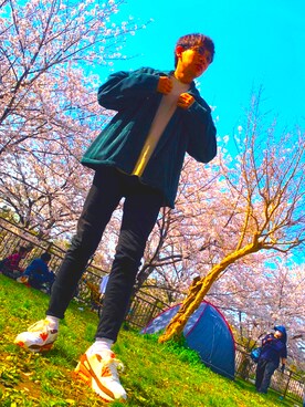 「niko and...（ニコアンド）のアイテム（ブルゾン）」を使った、ロテンブロ　小島しょーへいさん（メンズ・179cm）の春コーディネート