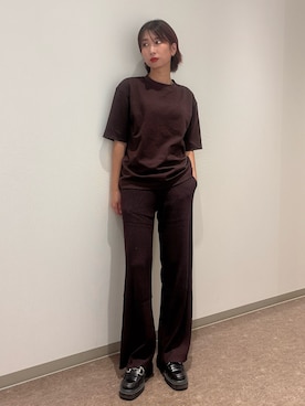 「H&M（エイチ・アンド・エム）のアイテム（ローファー）」を使った、ʜᴀʀᴜᴋᴀさん（レディース・163cm）の秋コーディネート