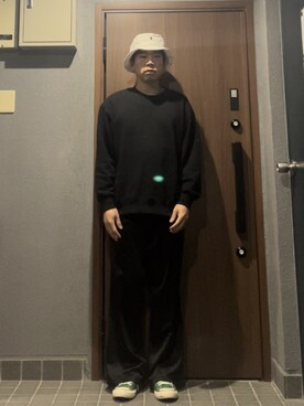 「アイテム（ハット、ホワイト系）」を使った、 T.Tさん（メンズ・170cm）の春コーディネート