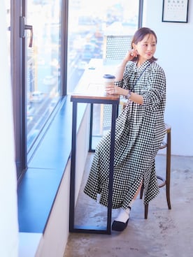 田中亜希子さん（レディース・145cm）の冬コーディネート