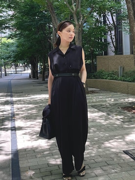 「HERMES（エルメス）のアイテム」を使った、田中亜希子さん（レディース・145cm）の夏コーディネート