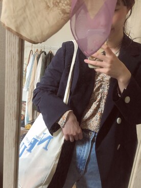 「U by SPICK&SPAN（ユーバイスピックアンドスパン）のアイテム（ジャケット/アウター）」を使った、のんみちさん（レディース・158cm）の春コーディネート