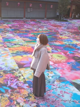「hatra（ハトラ）のアイテム（ジャケット/アウター）」を使った、いちかさん（レディース・150cm）の冬コーディネート