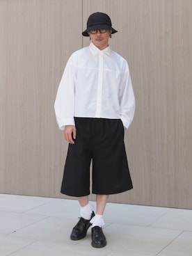 「MARNI（マルニ）のFLOWER / お花モチーフピアス（ピアス（両耳用））」を使った、　MATSU  MAKOTOさん（メンズ・160cm）の夏コーディネート