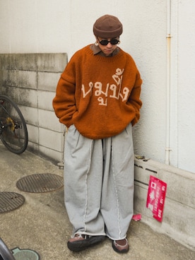 「ASICS（アシックス）のアイテム」を使った、　MATSU  MAKOTOさん（メンズ・163cm）の春コーディネート