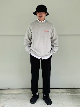 「JW Anderson（ジェイダブリューアンダーソン）のアイテム（トップス）」を使った、　MATSU  MAKOTOさん（メンズ・160cm）の春コーディネート