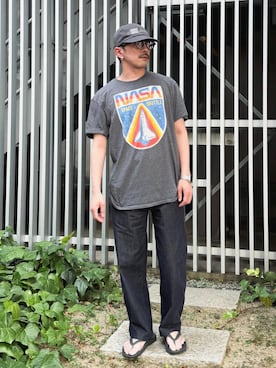 「アイテム（ビーチサンダル）」を使った、　MATSU  MAKOTOさん（メンズ・163cm）の秋コーディネート