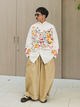 「アイテム（チノパンツ）」を使った、　MATSU  MAKOTOさん（メンズ・160cm）の秋コーディネート