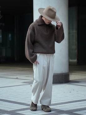 「shiun（シウン）のアイテム（パンツ）」を使った、　MATSU  MAKOTOさん（メンズ・160cm）の秋コーディネート