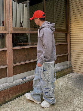 「G.O.C（ジーオーシー）のアイテム（パンツ）」を使った、　MATSU  MAKOTOさん（メンズ・160cm）の秋コーディネート