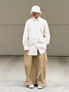 「アイテム（チノパンツ）」を使った、　MATSU  MAKOTOさん（メンズ・160cm）の秋コーディネート