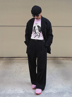 「アイテム（テーラードジャケット）」を使った、　MATSU  MAKOTOさん（メンズ・160cm）の秋コーディネート