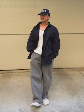 「アイテム（キャップ）」を使った、　MATSU  MAKOTOさん（メンズ・160cm）の秋コーディネート