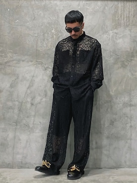 「G.O.C（ジーオーシー）のアイテム（パンツ）」を使った、　MATSU  MAKOTOさん（メンズ・160cm）の春コーディネート