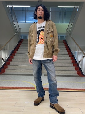「DIESEL（ディーゼル）のアイテム（ブルゾン）」を使った、hiroseさん（メンズ・174cm）の秋コーディネート