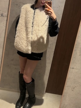 「アイテム（パーカー）」を使った、焚き火さん（レディース・168cm・30代）の秋コーディネート