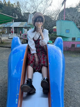 「アイテム（ワンピース）」を使った、焚き火さん（レディース・168cm）の秋コーディネート