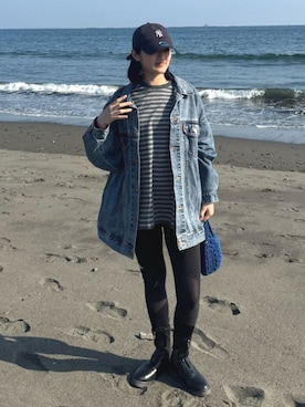 「Ungrid（アングリッド）のアイテム（ジャケット/アウター）」を使った、松田美咲さん（レディース・158cm）の春コーディネート