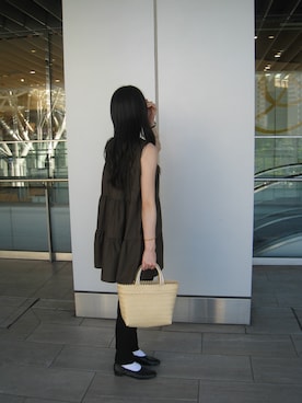 「STUDIOUS（ステュディオス）のアイテム」を使った、MIYUさん（レディース・158cm）の夏コーディネート