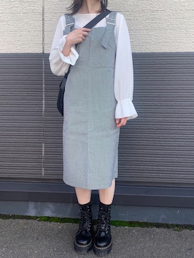 「Dr. Martens（ドクターマーチン）のDr.Martens/ドクターマーチン/JADON POLISHED SMOOTH（ブーツ）」を使った、MIYUさん（レディース・158cm）の秋コーディネート