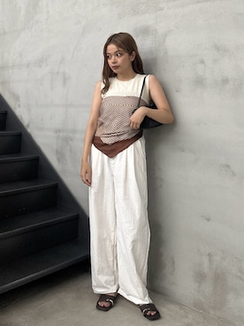 「select MOCA（セレクトモカ）のアイテム（バッグ）」を使った、noaさん（レディース・163cm）の夏コーディネート