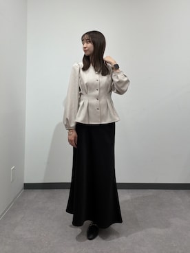 「NATURAL BEAUTY BASIC（ナチュラルビューティーベーシック）のアイテム（シャツ/ブラウス）」を使った、rinochanさん（レディース・163cm）の秋コーディネート