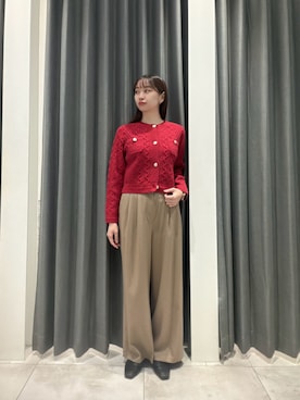 「アイテム（その他パンツ、イエロー系）」を使った、rinochanさん（レディース・163cm）の秋コーディネート
