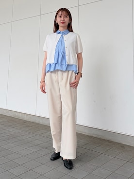 TN様 C7444 カーディガン×シャツ×パンツコーデ カーディガン+シャツ」の人気ファッションコーディネート - WEAR