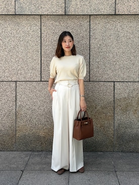 「NATURAL BEAUTY BASIC（ナチュラルビューティーベーシック）のアイテム」を使った、hirokaさん（レディース・157cm）の夏コーディネート