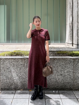 「NATURAL BEAUTY BASIC（ナチュラルビューティーベーシック）のアイテム（ボストンバッグ）」を使った、hirokaさん（レディース・157cm）の夏コーディネート