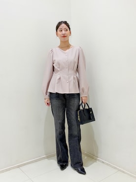 「NATURAL BEAUTY BASIC（ナチュラルビューティーベーシック）のアイテム（シャツ/ブラウス）」を使った、hirokaさん（レディース・157cm）の秋コーディネート