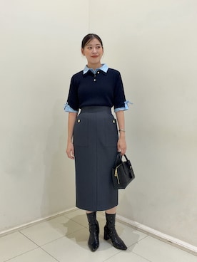 「NATURAL BEAUTY BASIC（ナチュラルビューティーベーシック）のアイテム」を使った、hirokaさん（レディース・157cm）の夏コーディネート