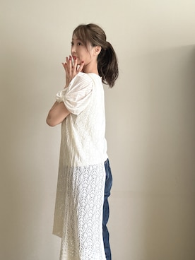 「ampm（エーエムピーエム）のアイテム」を使った、keicokeitoさん（レディース・165cm）の夏コーディネート