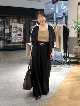 「アイテム（タンクトップ、ベージュ系）」を使った、sensuiさん（レディース・145cm）の秋コーディネート