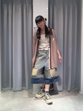 「スヌーピー」｜みっしーさん（レディース・152cm）の春コーディネート