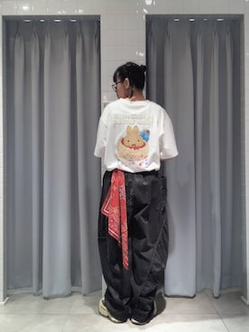 「DOUBLE NAME（ダブルネーム）のアイテム」を使った、みっしーさん（レディース・152cm）の夏コーディネート