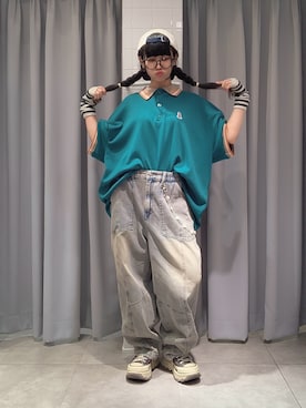 「DOUBLE NAME（ダブルネーム）のアイテム」を使った、みっしーさん（レディース・152cm）の夏コーディネート