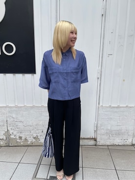 「ITS'DEMO（イッツデモ）のアイテム」を使った、小林夕子さん（レディース・160cm）の春コーディネート