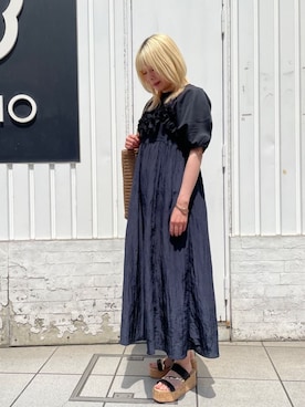 「ITS'DEMO（イッツデモ）のアイテム」を使った、小林夕子さん（レディース・160cm）の春コーディネート
