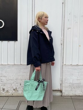 「ITS'DEMO（イッツデモ）のアイテム」を使った、小林夕子さん（レディース・160cm）の冬コーディネート