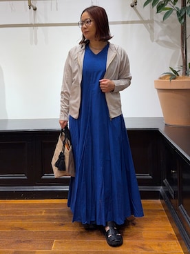 「DRESSTERIOR（ドレステリア）のバイカラーチェーンネックレス（ネックレス、ゴールド系）」を使った、asaminさんの春コーディネート