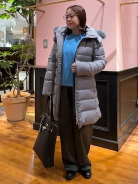 「アイテム（キーケース/キーアクセサリー、グレー系）」を使った、asaminさん（レディース・154cm）の冬コーディネート