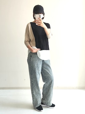 「nissen（ニッセン）のアイテム」を使った、meeeさん（レディース・167cm）の春コーディネート