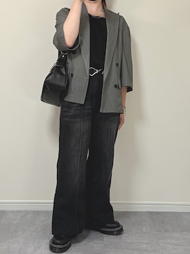 「LILL（リル）のアイテム」を使った、あつさん（メンズ・154cm）の秋コーディネート