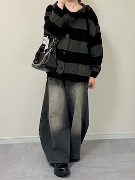 「カーブデニム」｜あつさん（メンズ・154cm）の秋コーディネート