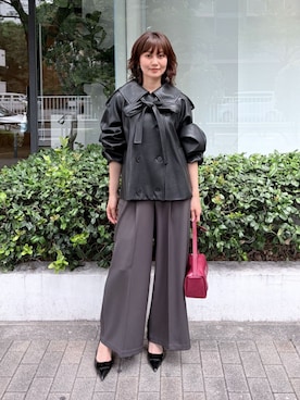 「LAGUNAMOON（ラグナムーン）のアイテム（Tシャツ/カットソー）」を使った、MIYABI BANJUさん（レディース・161cm）の秋コーディネート