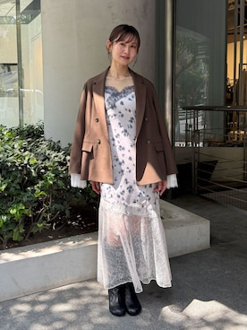 「LAGUNAMOON（ラグナムーン）のアイテム（ワンピース）」を使った、MIYABI BANJUさん（レディース・161cm）の秋コーディネート