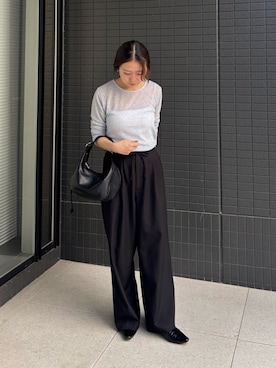 「アイテム（ボディバッグ/ウエストポーチ）」を使った、Rihoさん（レディース・152cm）の秋コーディネート