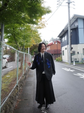 「Yohji Yamamoto（ヨウジヤマモト）のアイテム」を使った、shiminoriさん（メンズ・175cm）の秋コーディネート